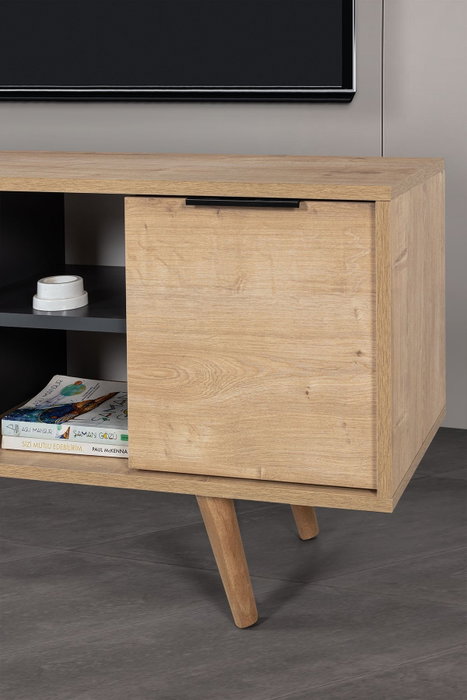 Hanah Home Sina 3319 Soporte para TV Roble Zafiro y Antracita